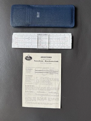 Faber-Castell, Rechenschieber, 67/54b, Etui+Anleitung, BASF, selten! - Bild 1 von 4