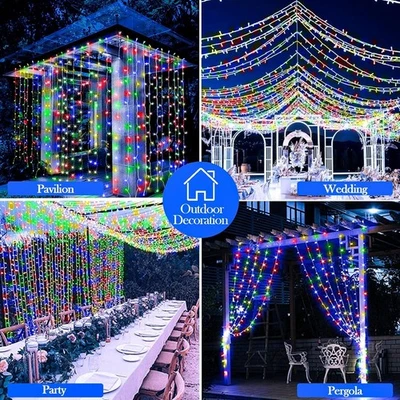 Led Star Snowflake LED String Light Fairy Garland Outdoor Garden Christmas Decor - Image 1 of 4