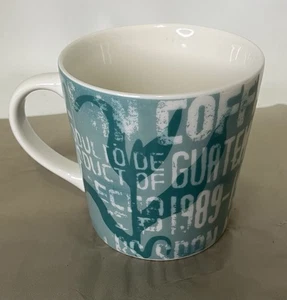 Starbucks 2006 Turquoise Cyan Blue Product of Guatemala Large 18oz Coffee Mug  - Picture 1 of 4