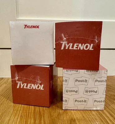 Tylenol Brand Post It Notes Block Set Of 4 - Image 1 of 4