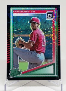 Chase Burns 2025 Donruss Optic Black Disco Circles Clasificado Prospecto #146 Rojos - Imagen 1 de 6