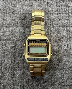 Vintage Pulsar Digital Y446-4080 Quartz Chronograph Armbanduhr 80’s goldfarben - Bild 1 von 4