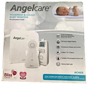 Angelcare Sound, Breathing & Movement Baby Monitor AC403 Complete, Tested - Picture 1 of 7