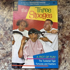 GOLDSCHLÜSSEL: THE THREE STOOGES #45, A RIOT OF FUN!, 1969, SEHR GUTER ZUSTAND - Bild 1 von 2