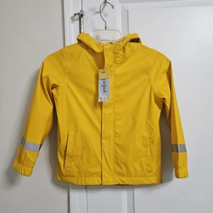 NEW Cat & Jack Rain Coat Jacket Size XS (4/5) Yellow Long Sleeve Water Resistant - Picture 1 of 5