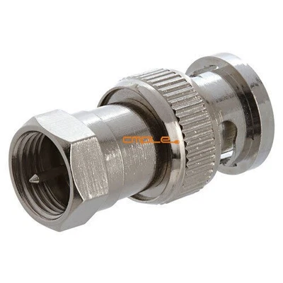 BNC Male to F-Type Male Adapter Coax Coaxial Cable Plug Converter for RG6 RG59 - Image 1 of 3