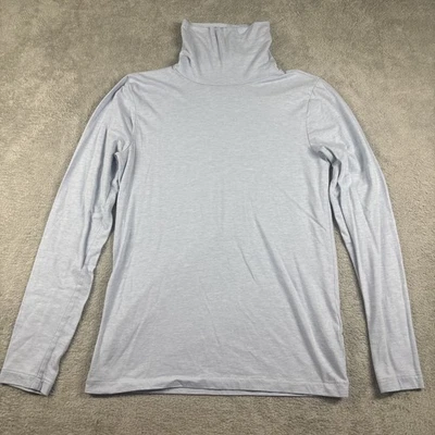 Camisa para mujer J Crew manga larga capas cuello alto azul claro talla XS Foto 1 de 4