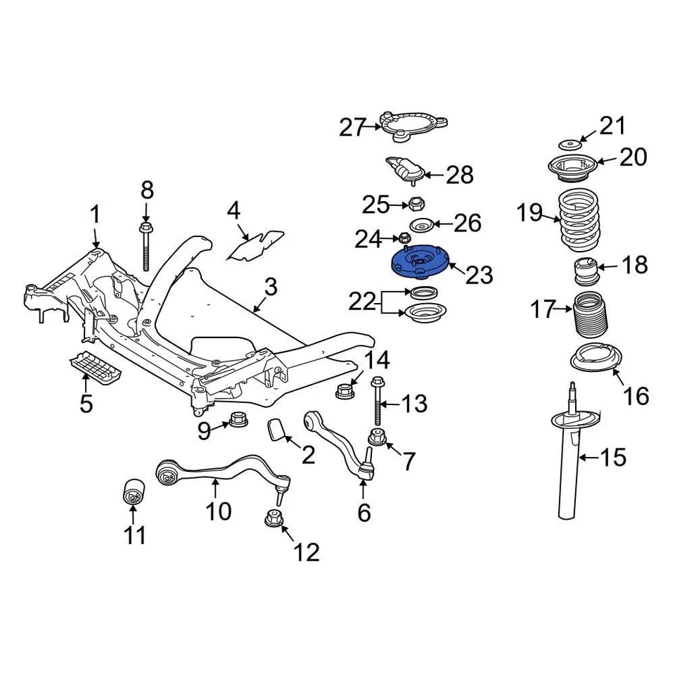 For BMW M5 2006-2010 BMW 31332282651 Front Suspension Strut Mount - Изображение 1 из 3