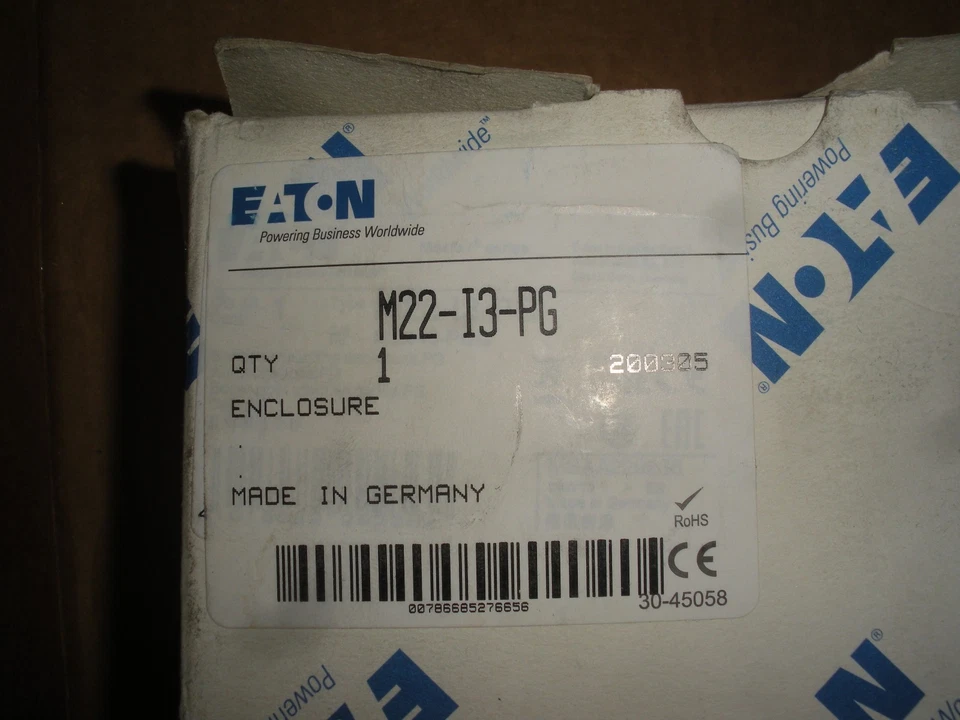 Eaton M22-I3-PG 3 orificios caja de control plástico estación PB 3 disponibles Foto 1 de 4