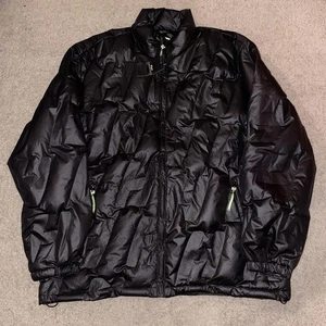 Huf Monogram Puffer Jacket Large New Skate Black - Picture 1 of 7