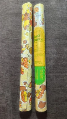 2 Rolls/7 (!) Yds NOS Vintage 70s Kwik Kover Merry Mushroom Contact Shelf Paper - Image 1 of 4