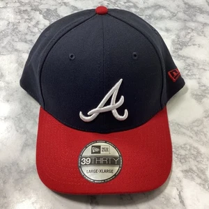 Atlanta Braves Mütze Cap Blau Rot MLB Baseball New Era 39Thirty Large XL Neu - Bild 1 von 5