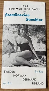 1960's SCANDINAVIA Holiday Leaflet SCHWEDEN NORWEGEN DÄNEMARK 1964 Travel BY AIR SEA - Bild 1 von 3