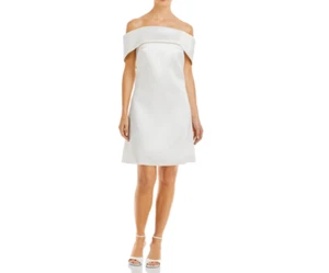 Amsale Off The Shoulder Shift Dress MSRP $385 - Picture 1 of 4