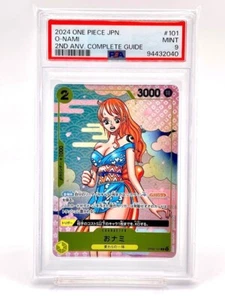 PSA 9 Nami 2024 One Piece Card Japanese 2nd Anniversary Complete Guide O-Nami - Picture 1 of 3