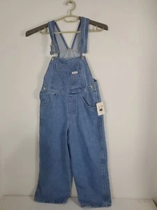 Vintage Guess Kids Denim Overalls Youth Size 7Y Made in USA New - Picture 1 of 7