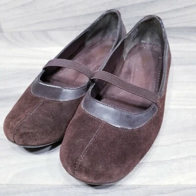 Zapatos BASS WALTZ Mary Jane Gamuza Cuero Marrón Borgoña Mujer’s Talla 8 M Foto 1 de 4