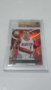 2013-14 PANINI ELITE SERIES BLACK DAMIAN LILLARD TRUE 1/1 BGS10 PRISTINE