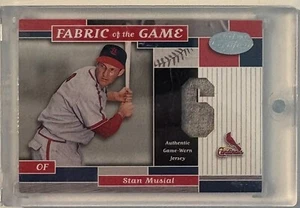 2002 Leaf Certified Stan Musial Fabric of the Game Jersey Number #/6 Cardinals - Picture 1 of 2