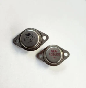Paar NEC 2SB600 & 2SD555 Neu Original Vintage Transistoren - Bild 1 von 3