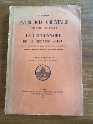Patrologia Orientalis Tome XXV Fascicule 2 Le lectionnaire de la semaine sainte - Image 1 of 4