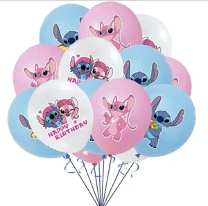 Lilo And Stitch Balloons Party Birthday Pink Blue - Picture 1 of 4