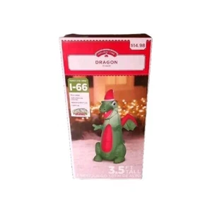 New Christmas Baby T-Rex Dinosaur Inflatable Airblown Gemmy 3.5 ft Tall - Picture 1 of 3