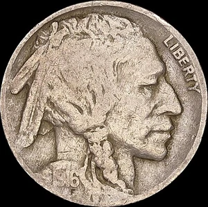 1916 5C Buffalo Nickel Uncertified Circulated - Picture 1 of 2