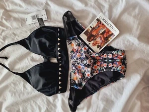 WOMENS NEW MATALAN MINK PINK BIKINI SET 8 TOP & BOTTOMS SIZE 10 BNWT - Picture 1 of 3