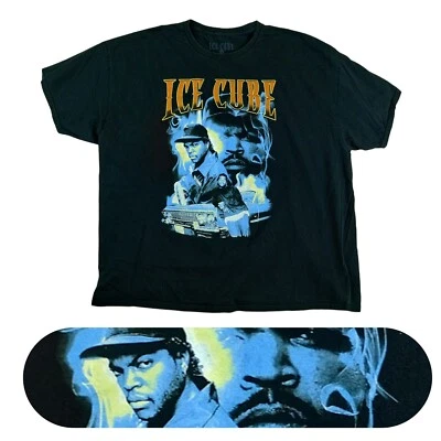 Ice Cube Shirt Mens 3XL Black Crew Neck Hip Hop Rap Artist Band Graphic Y2K Tee - Image 1 of 4