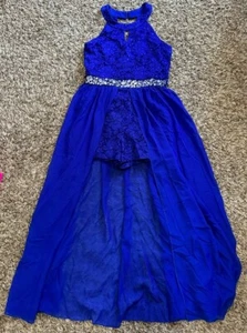 Girls Size 14 Teen Speechless Dress With Lacy Shorts Royal Blue Holiday Prom - Picture 1 of 9