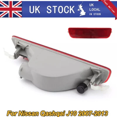 For Nissan Qashqai 2007-2013 Rear Bumper Reflector Tail Fog Light  Lamp Red Lens - Image 1 of 4