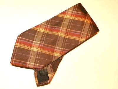 ALTEA [ MILANO ][ PLAIDS &CHECKS/MULTI-COLOR ] men's tie 100% Silk Made in Italy - Image 1 of 3
