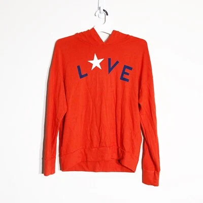Sudadera con Capucha Sundry Roja Love Star Terry Francés Talla 3 Grande L Top Pullover  Foto 1 de 4