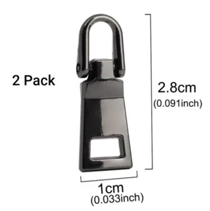 2-Pack Zipper Fixer Repair Pull Tab Kit Bags Replacement Molded Slider Fix Zip - Picture 1 of 12