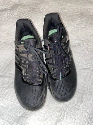 Boys all Black Adidas Cleats Excellent Shape Size 4 - Image 1 of 4