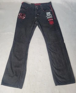 COOGI Y2K Authentic Australian Wide Leg Mens Jeans Vintage 34X34 Embroydered  - Picture 1 of 14