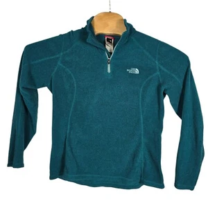 The North Face 1/4 zip pull over pile camicia giacca media donna verde - Foto 1 di 8