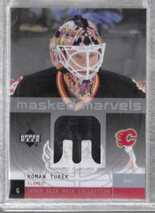 ROMAN TUREK 2002-03 UD Upper Deck Mask Masked Marvels Jersey Calgary Flames