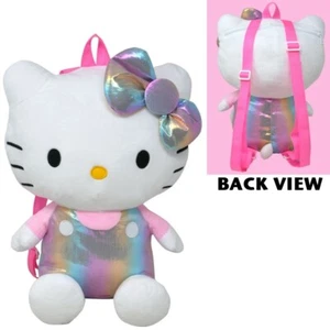 Mochila de felpa Hello Kitty rosa brillante de 14 - Imagen 1 de 1