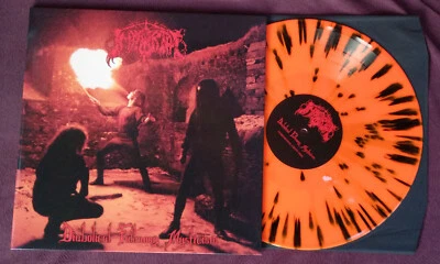 IMMORTAL ‎– Diabolical Fullmoon Mysticism (Neon Orange Black Splatter Vinyl) Ltd - Image 1 of 4