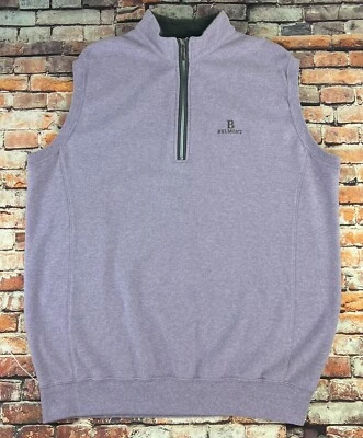 Straight Down Golf Mens Nantucket 1/4 Zip Vest Lavender Size L Belmont CC - Image 1 of 4