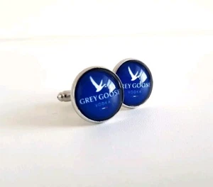 Blue Grey Goose Vodka CUFFLINKS Great Gift - Picture 1 of 6