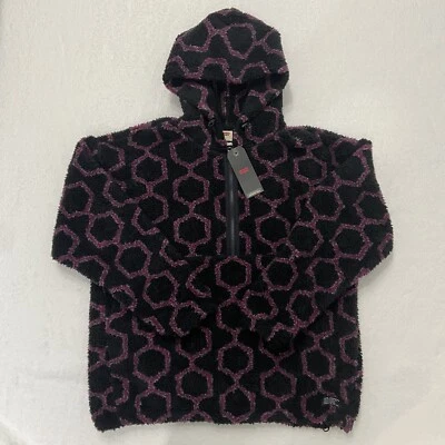 [L] LEVIS уютный половина молнии толстовка с капюшоном шерпа пуловер куртка свитер Keiko икры черный - Изображение 1 из 4