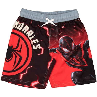 SPIDER-MAN MILES MORALES UPF-50+ Swim Trunks Bathing Suit Boys 4, 5-6, or 7  $25 - Image 1 of 2