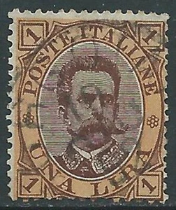 1889 REGNO USATO UMBERTO I 1 LIRA - RB45-9 - Picture 1 of 1