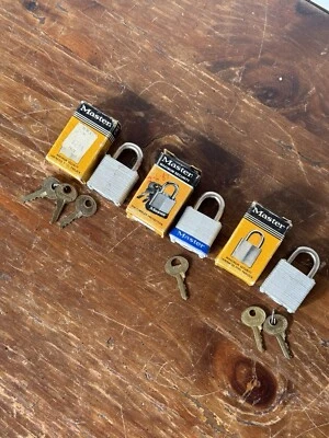 Master Padlocks Locks With Keys in Original Boxes (3) - Image 1 of 4