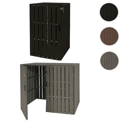 WPC-Mülltonnenverkleidung HWC-J28, Mülltonnenbox, Metall erweiterbar 240l/2x240l - Bild 1 von 4