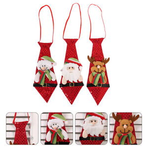 3Pcs Christmas Ties for Kids Christmas Ties for Boys Holiday Doll Necktie