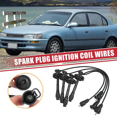 4pcs Spark Plug Wire Ignition Coil Cable for Toyota Corolla L4 1.8L 1998-2002 - Image 1 of 4